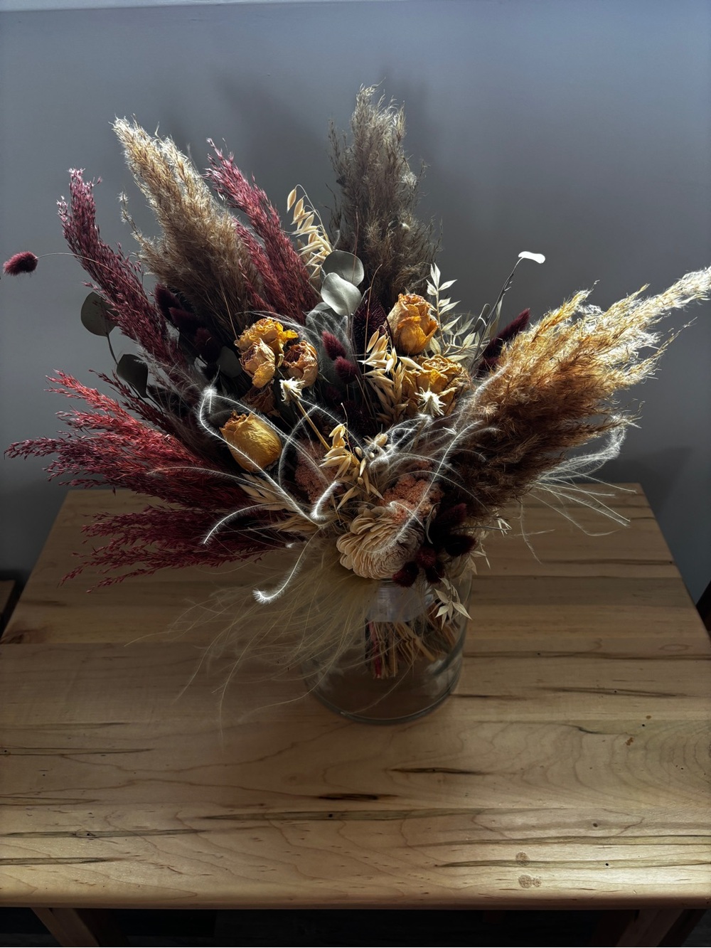 Dried Bridal Bouquet - Autumn Rust & Golden Tones